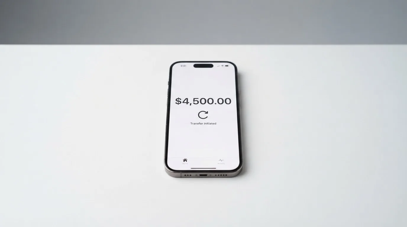 Телефон с экраном перевода стейблкоина
