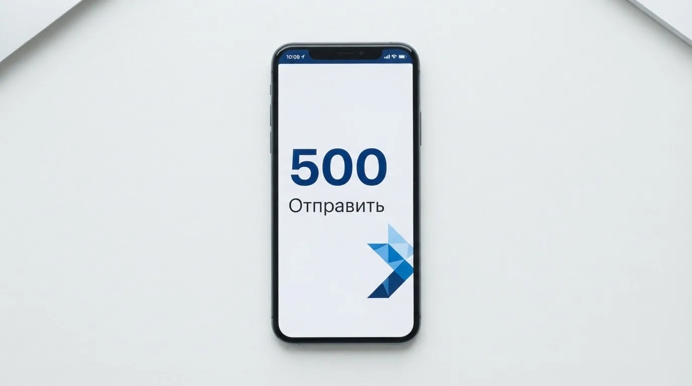 Телефон с экраном перевода стейблкоина