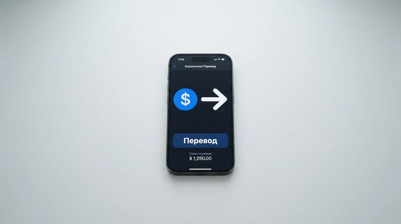 Телефон с экраном перевода стейблкоина